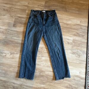 LOFT Medium Blue Denim with Brown Stitching